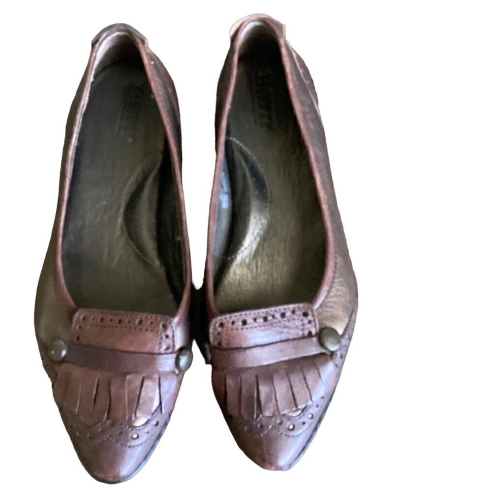 Born Leather‎ Tassel Kiltie Flats 6M/W Brown & Bronze 152F